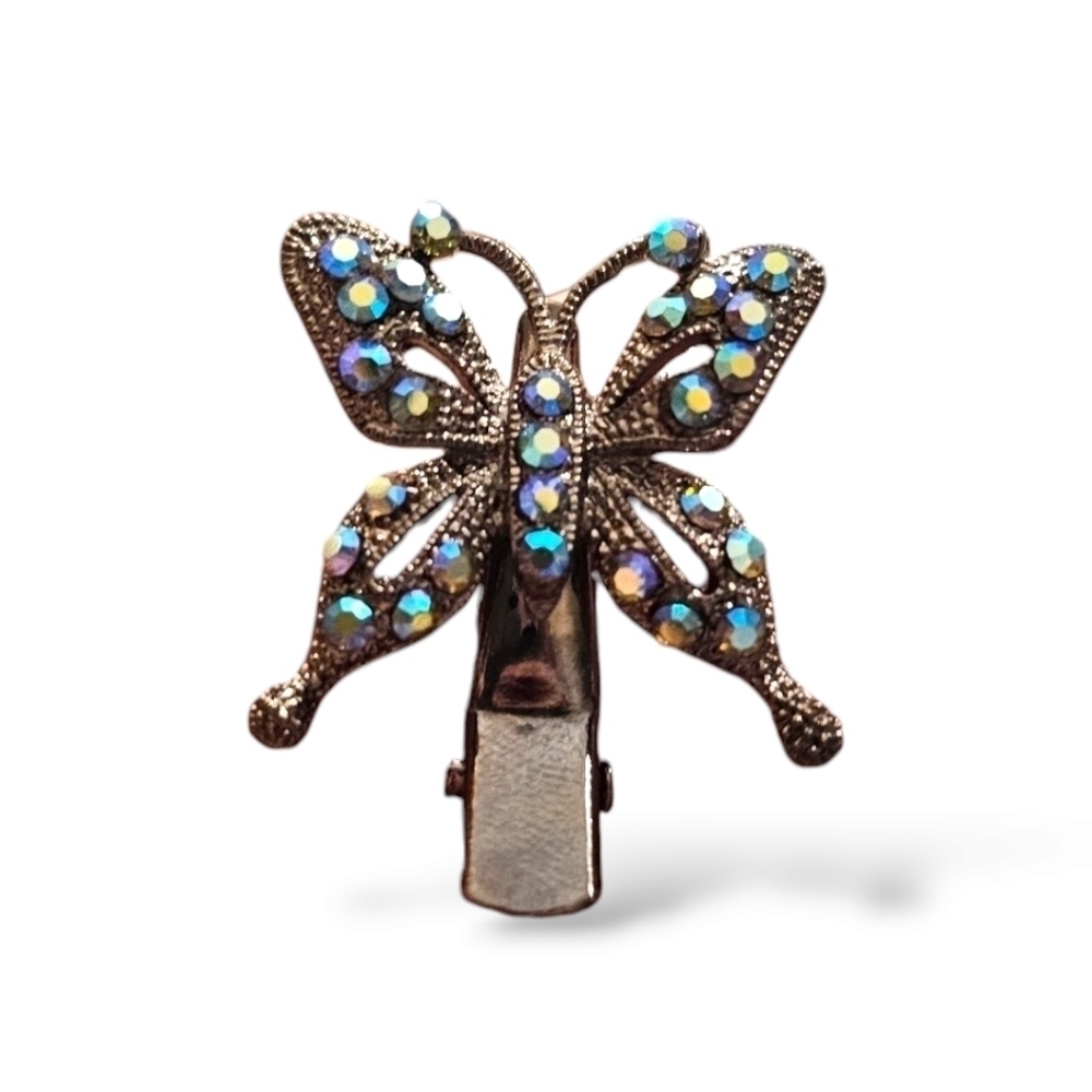 Vintage SNK Enchanting Butterfly Rhinestone Hair Clip